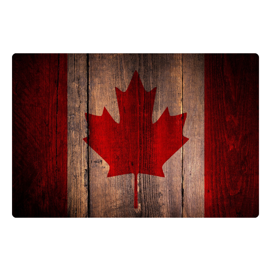 Vintage Canada Flag - Peel & Stick Photo Chalkboard, includes a chisel tip chalk marker