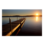 Load image into Gallery viewer, Sunset Dock - Peel &amp; Stick Photo Chalkboard, includes a chisel tip chalk marker
