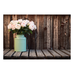 Roses in a Jug - Peel & Stick Photo Chalkboard, includes a chisel tip chalk marker