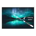 Load image into Gallery viewer, Hockey Stick - Peel &amp; Stick Photo Chalkboard, includes a chisel tip chalk marker
