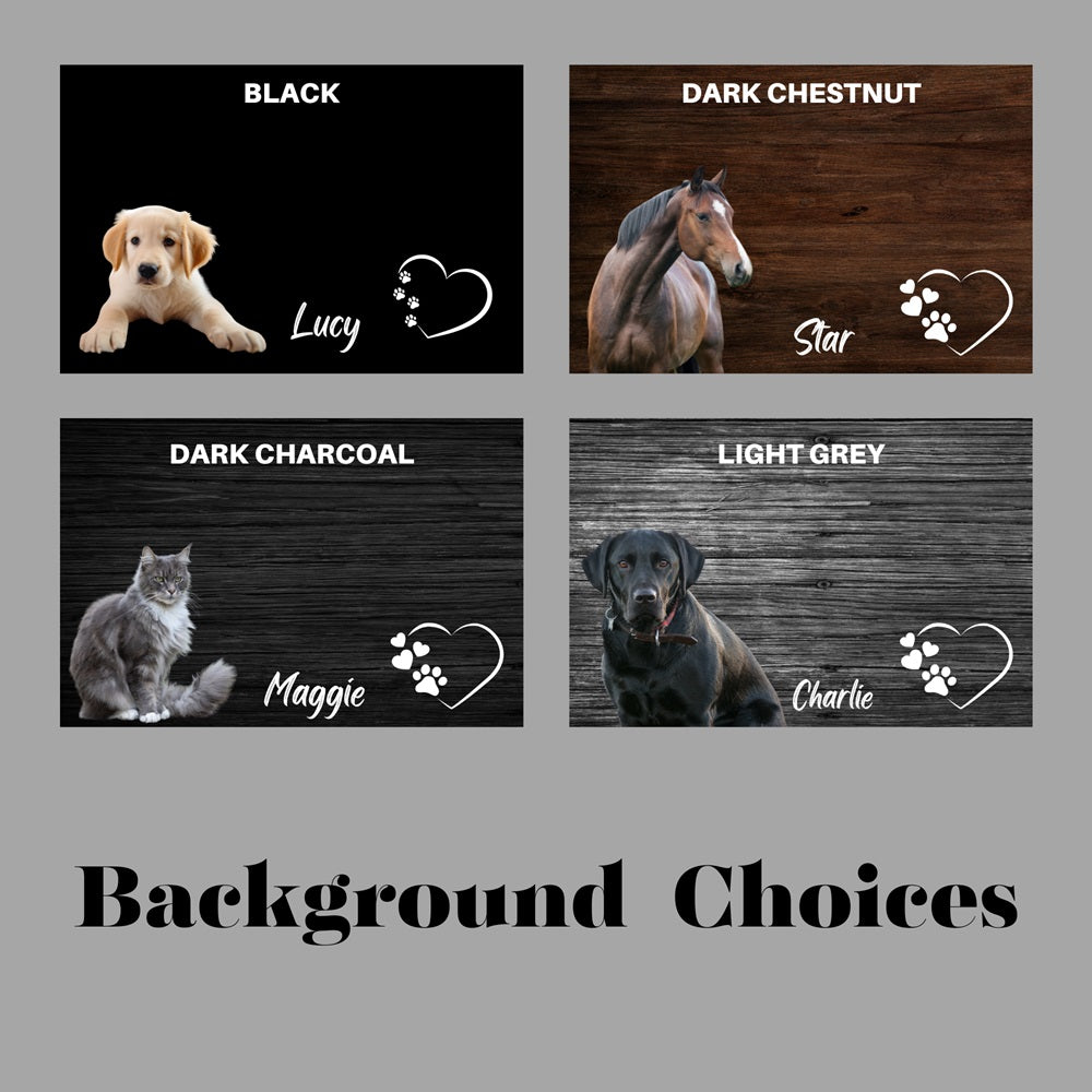 Pawprints - Custom Pet Photo Chalkboards with picture hanger and stand.  Marker included.