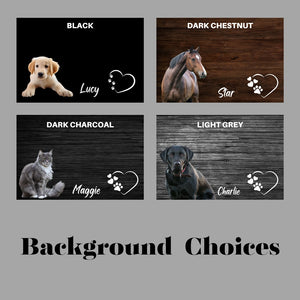 Pawprints - Custom Pet Photo Chalkboards with picture hanger and stand.  Marker included.