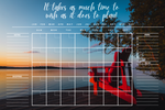 Load image into Gallery viewer, &quot;Red Chair Planner&quot; Calendar PHOTO CHALKBOARD Includes Chalkboard, Chalk Marker and Stand (Copy)
