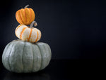 Load image into Gallery viewer, &quot;Three Stacked Pumpkins&quot;  PHOTO CHALKBOARD Includes Chalkboard, Chalk Marker &amp; Stand (Copy)
