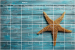 Load image into Gallery viewer, Turquoise Starfish  - Flexible Fridge Magnet, Includes Ultra Fine Chalk Marker &amp; Magnetic Pen Holder
