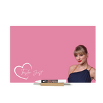 Load image into Gallery viewer, &quot;Pink Taylor Swift&quot;  PHOTO CHALKBOARD  Includes Chalkboard, Chalk Marker &amp; Stand
