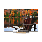 Load image into Gallery viewer, &quot;Autumn Chair On Dock&quot;  PHOTO CHALKBOARD  Includes Chalkboard, Chalk Marker &amp; Stand
