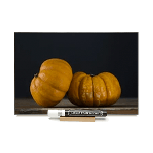"Two Pumpkins - vertical"  PHOTO CHALKBOARD Includes Chalkboard, Chalk Marker & Stand