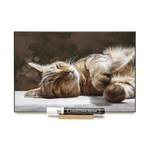 Load image into Gallery viewer, &quot;Brown Tabby&quot; PHOTO CHALKBOARD Includes Photo Chalkboard, Chalk Marker and Stand
