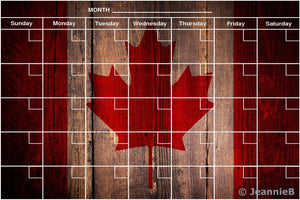 Vintage Canada Flag Calendar