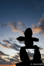 Load image into Gallery viewer, &quot;Inukshuk&quot;  PHOTO CHALKBOARD  Includes Chalkboard, Chalk Marker &amp; Stand
