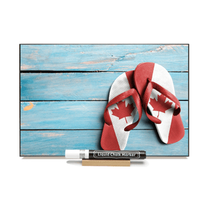 "Canadian Flip Flops" PHOTO CHALKBOARDS Includes Chalkboard, Chalk Marker and Stand