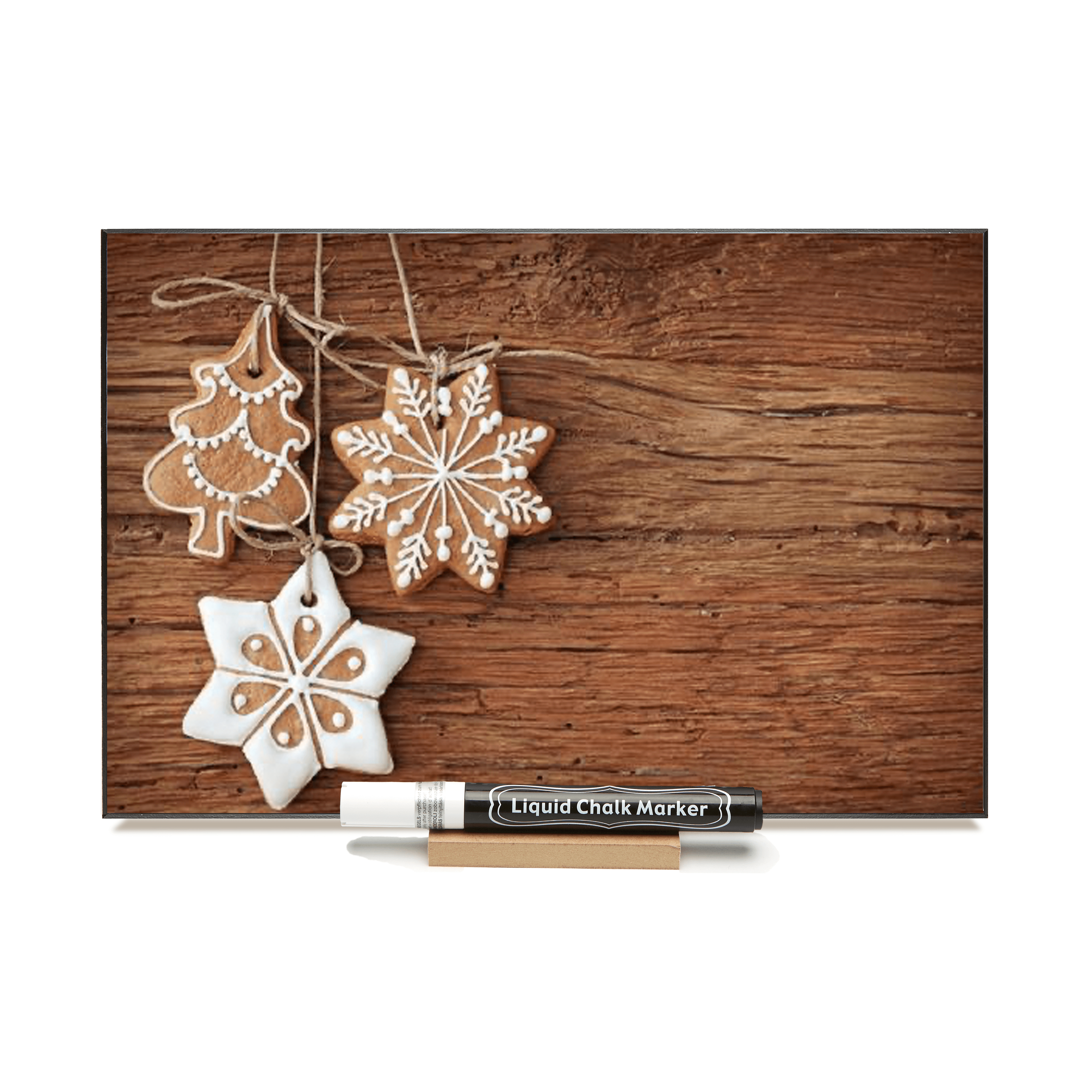 "Cookie Ornaments" PHOTO CHALKBORD  Includes Chalkboard, Chalk Marker & Stand
