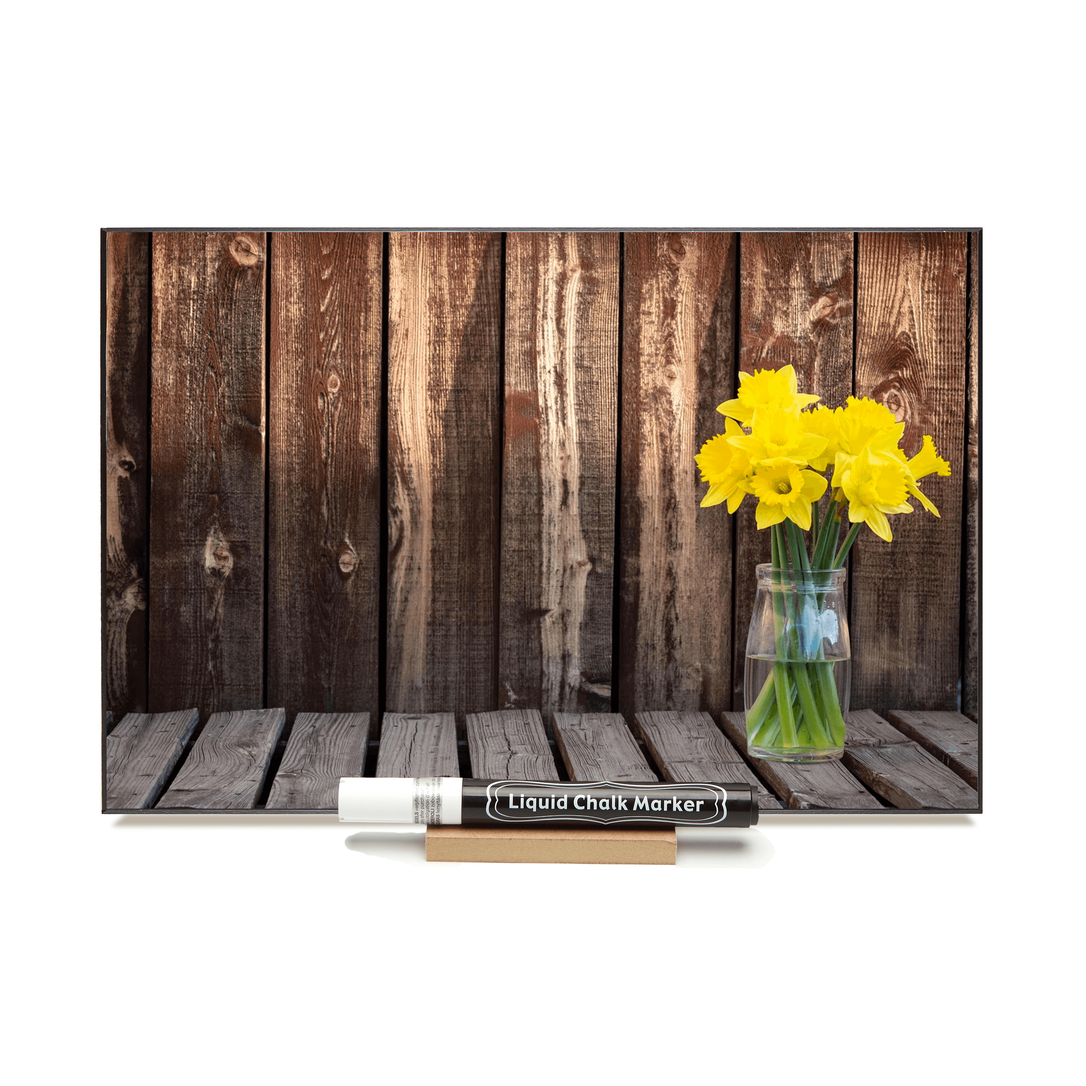 "Daffodils In Jar"  PHOTO CHALKBOARD  Includes Chalkboard, Marker & Stand