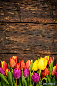 "Colourful Tulips" PHOTO CHALKBOARD Includes Chalkboard, Chalk Marker and Stand