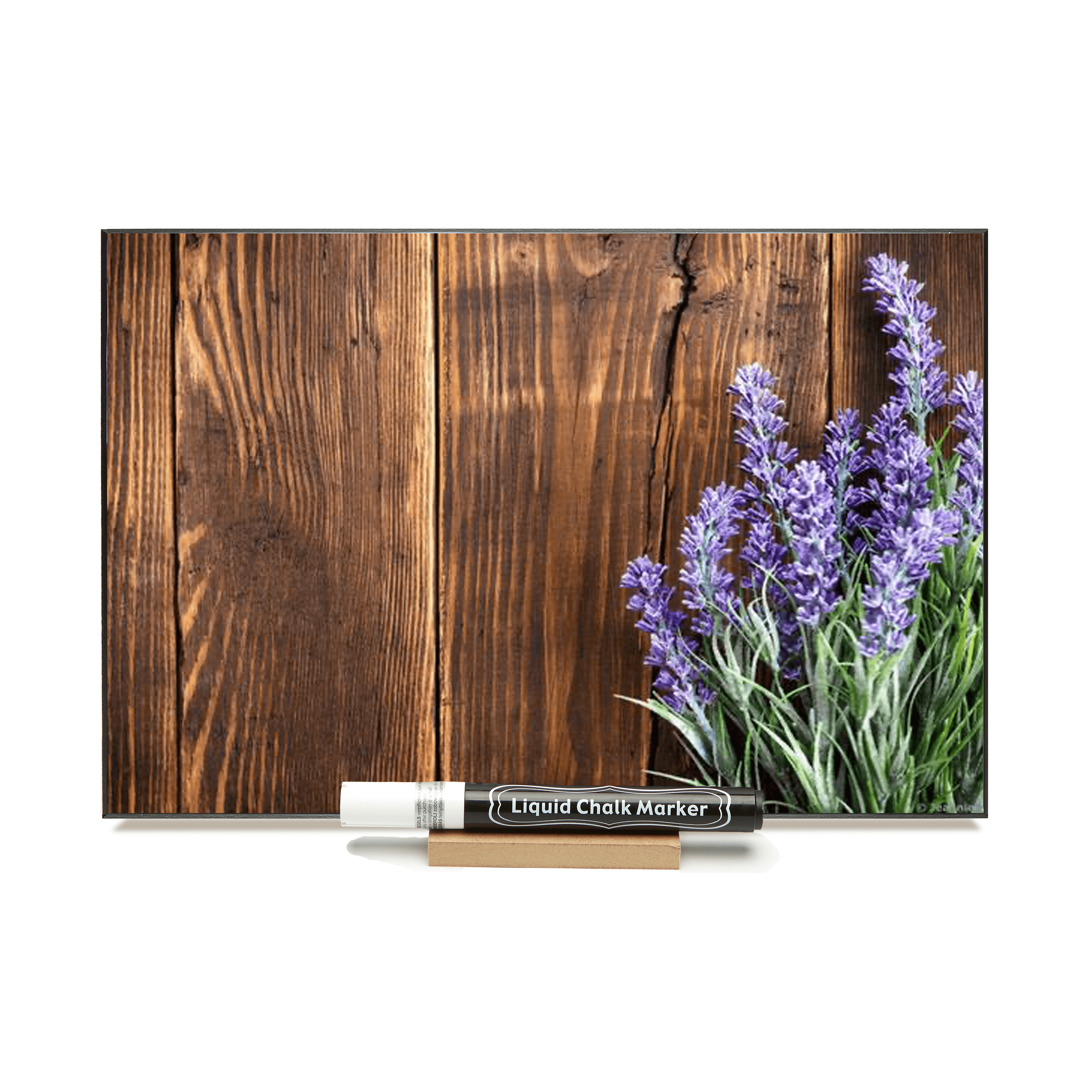 "Lavender" On Barnboard PHOTO CHALKBOARD  Includes Chalkboard, Chalk Marker and Stand