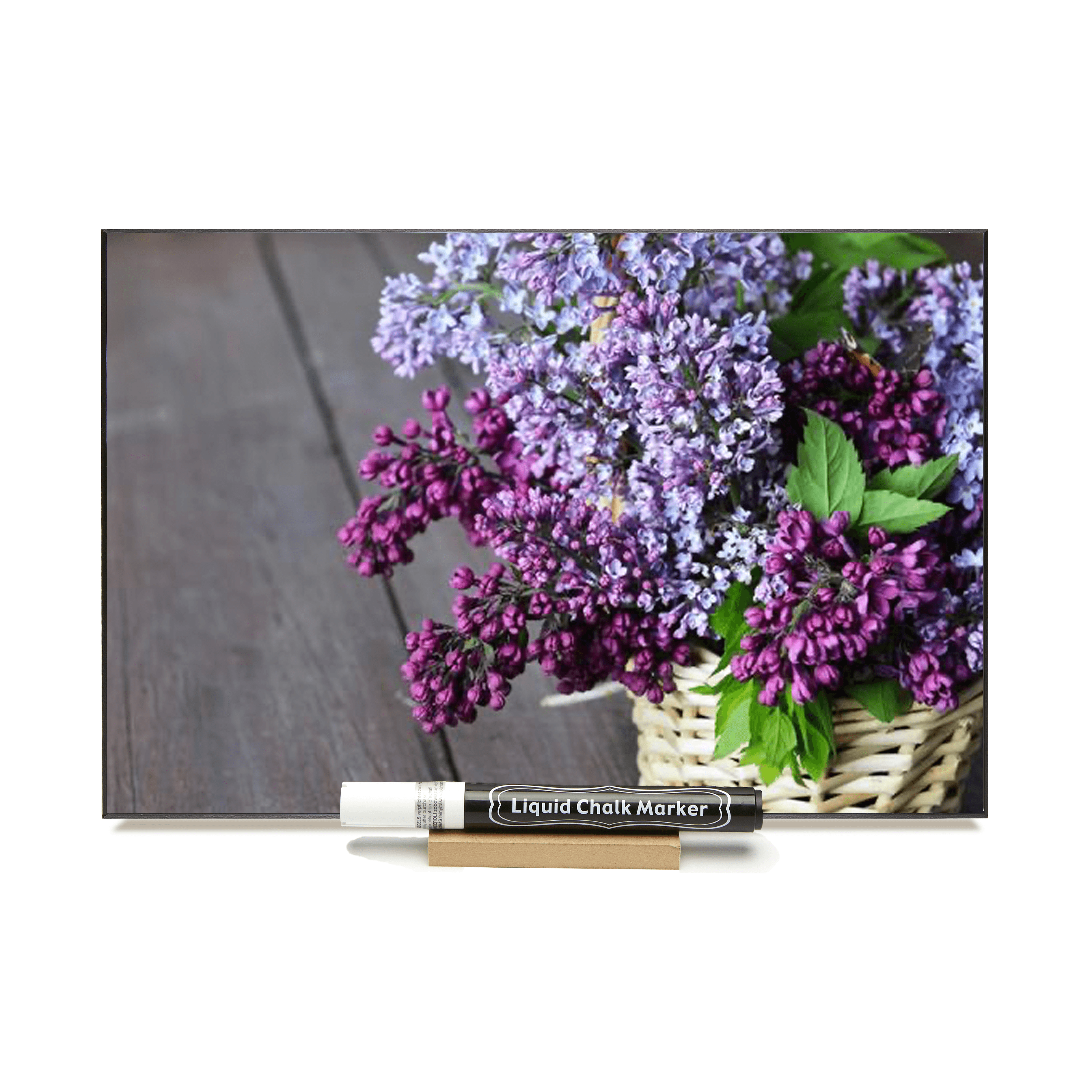 "Lilac"  PHOTO CHALKBOARD  Includes Chalkboard, Chalk Marker & Stand