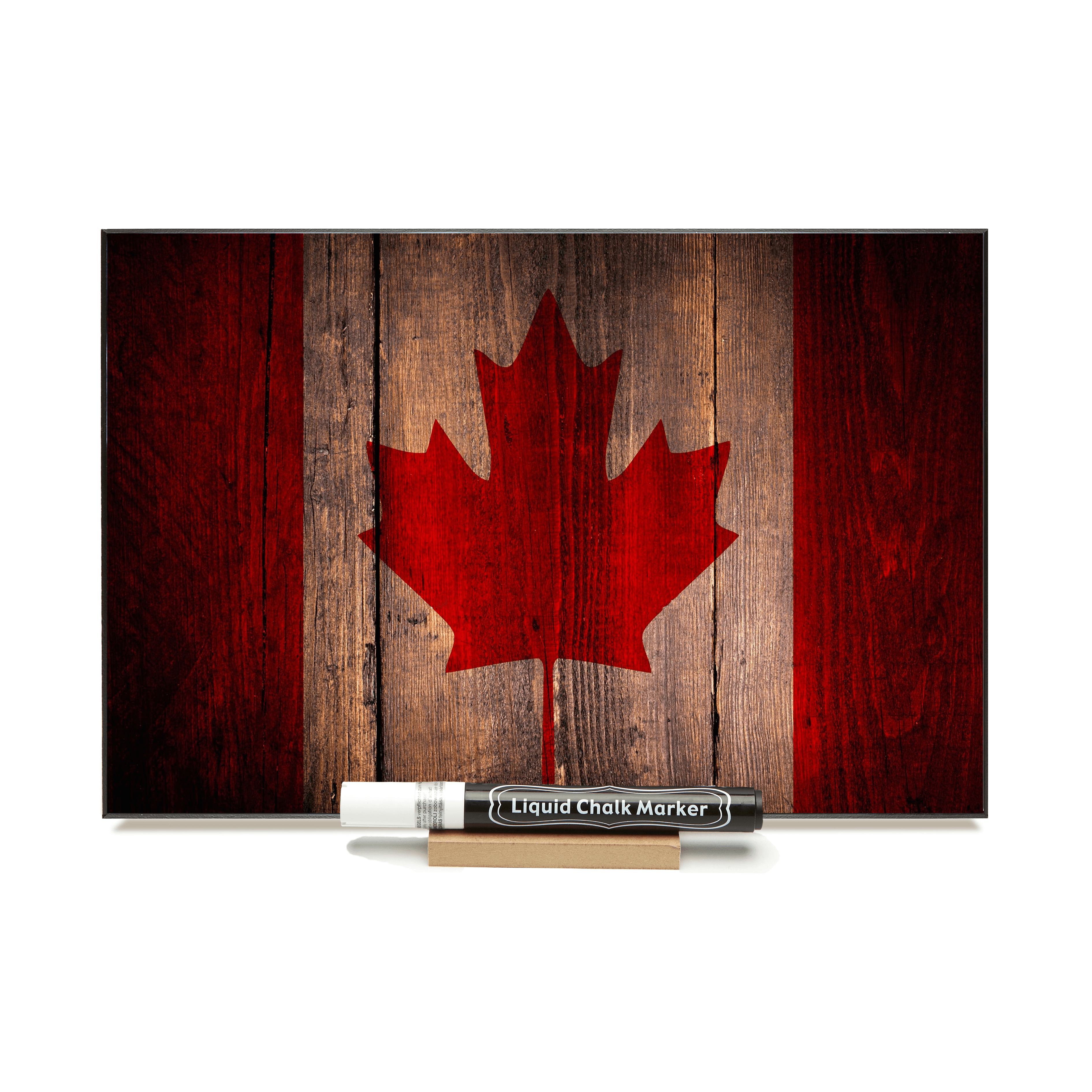 "VINTAGE CANADA FLAG" - Includes Chalkboard, Chalk Marker and Stand