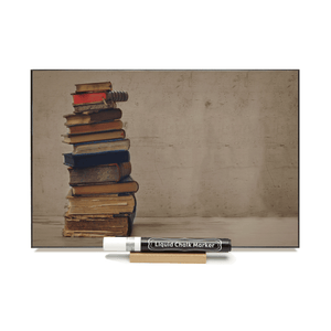 "Old Books"  PHOTO CHALKBOARD  Includes Chalkboard, Chalk Marker & Pen