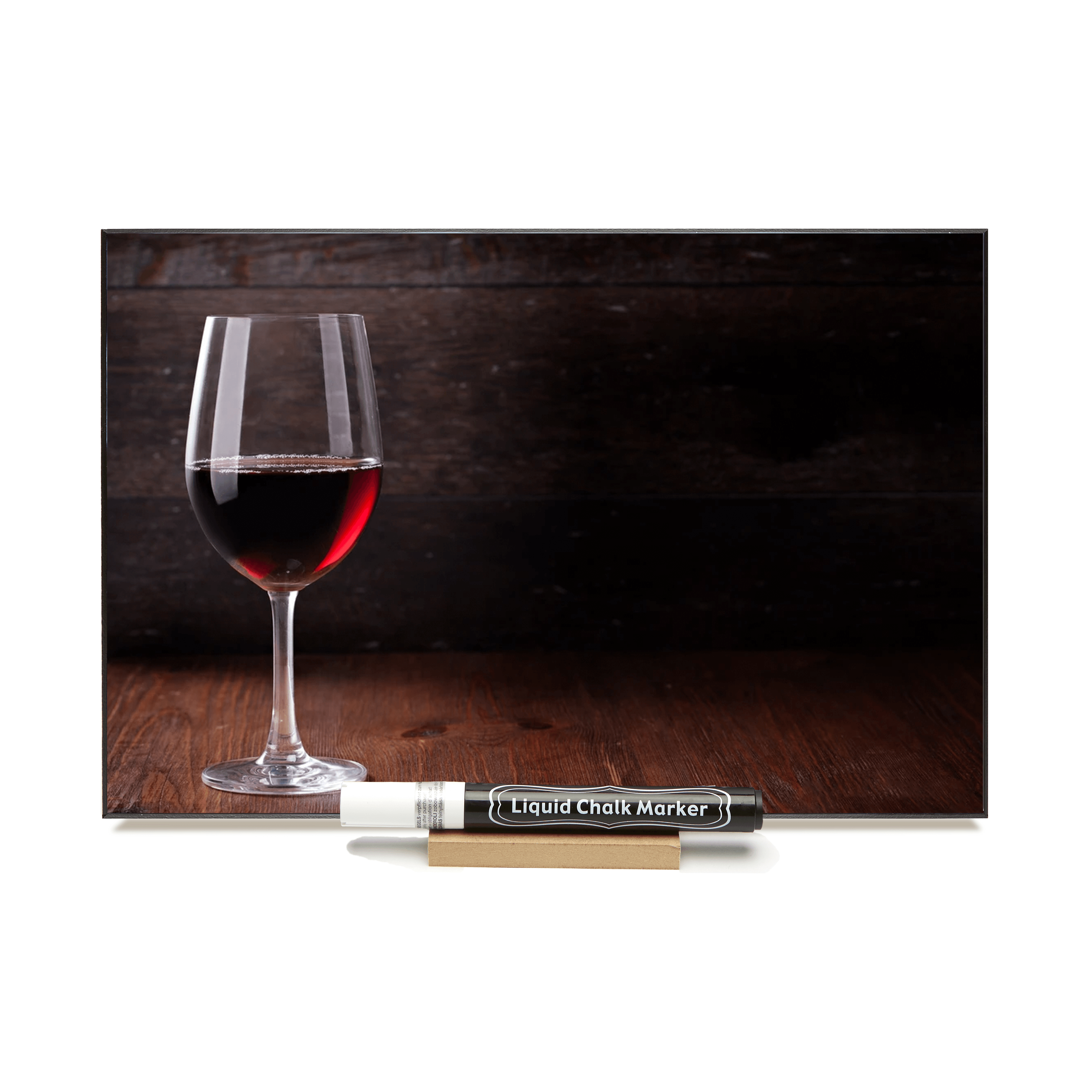"Red Wine Glass"  PHOTO CHALKBOARD - Includes Chalkboard, Chalk Marker
