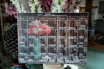 Load image into Gallery viewer, &quot;Peonies&quot; Calendar PHOTO  CHALKBOARD Includes Chalkboard, Chalk Marker and Stand
