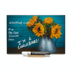 Load image into Gallery viewer, &quot;Turquoise Sunflower&quot;  PHOTO CHALKBOARD  Includes Chalkboard, Chalk Marker and Stand
