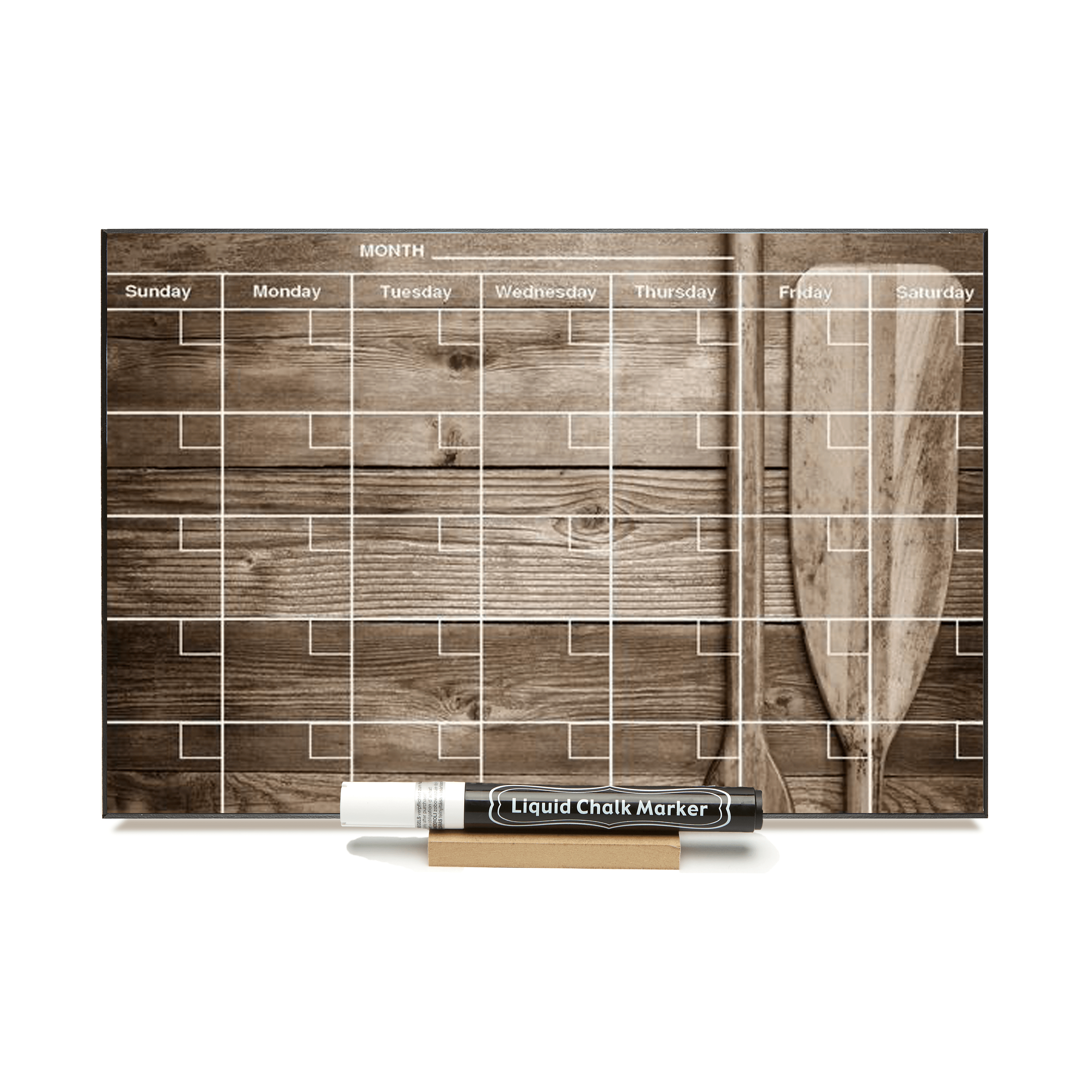 "Paddle" Calendar PHOTO  CHALKBOARD Includes Chalkboard, Chalk Marker and Stand